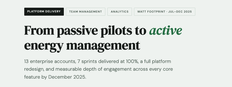From passive pilots to active energy management